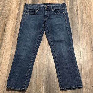 American Eagle Outfitters Blue Denim Jeans Waistband Detail